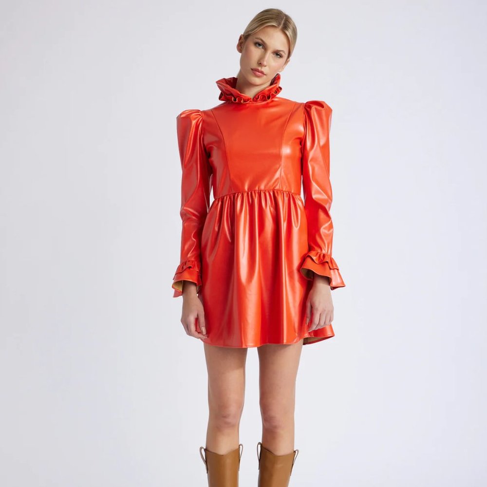 BATSHEVA Blood Orange Dress New with Tags